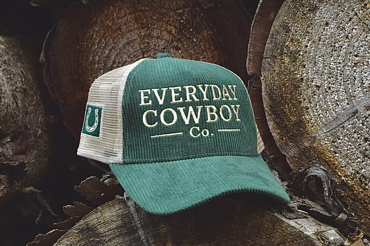 Everyday Cowboy Co - Signature Forest Green Corduroy Trucker Cap